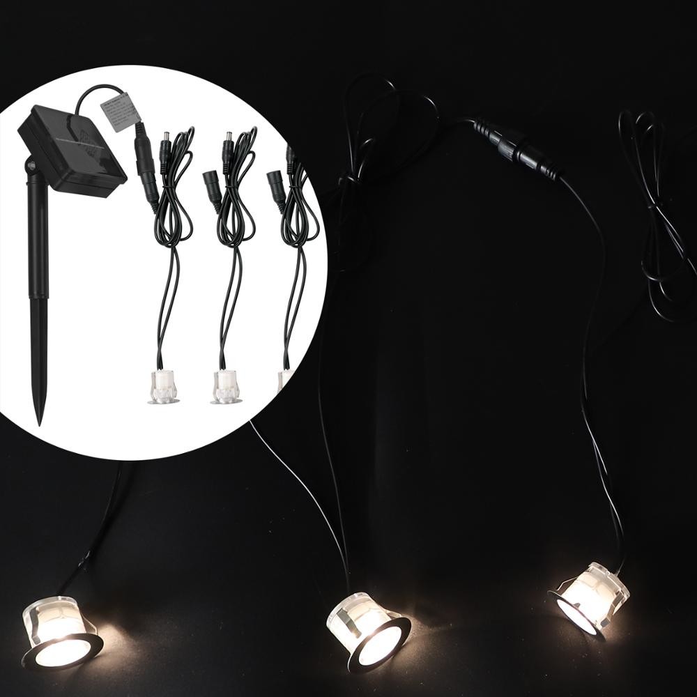 Low Voltage Recessed LED Underground Light , 30mm 6 Lights Solar Powered Deck Lights