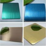 304 stainless steel gold color sheet NO.4 brushed finish decorative metal panel