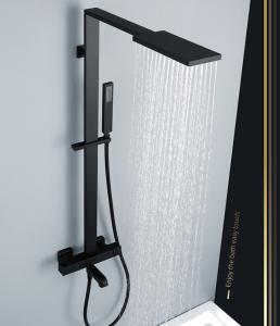 Wholesale constant temperature Black sprayed Nordic Rain Shower Faucets from china suppliers