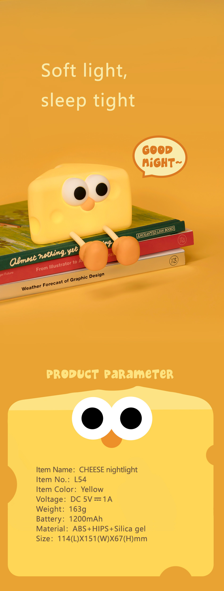 Factory Wholesale Soft Cheese Silicone Baby Nursery Lamp Sensitive Tap Control 7 Single Colors Night Light For Kids