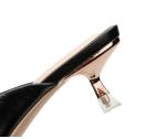 8001-2 Korean Fashion Pointed Shallow Mouth High Heels Metal Buckle Thin Sexy