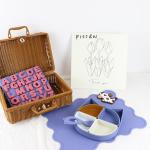 Cat Shape Silicone Tableware Set , Silicone Divided Cat Plate Cat shape spoon