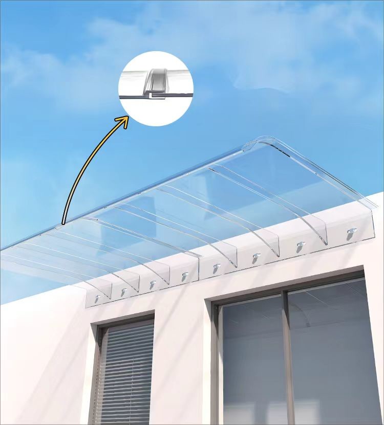DIY Invisible Polycarbonate Window Awning | invisible canopy Light Transmission and Impact Resistance