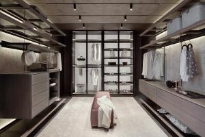 Wholesale Tailored Modern Custom Walk In Closet Wardrobe With Glass Door Penal from china suppliers