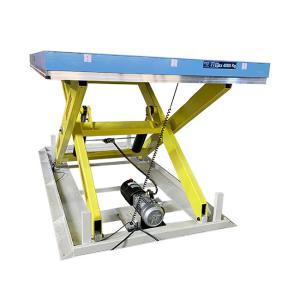 Wholesale 4 Ton Heavy Duty Electric Scissor Table Lift Hydraulic Max Height 1400mm from china suppliers