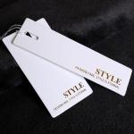 700gsm SGS Square Hang Tag Garment wing Hot Stamping Concave Florist 400gsm