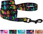 Floral Dog Harness Leash Nylon Pattern Flower Print Adjustable Long Lifespan