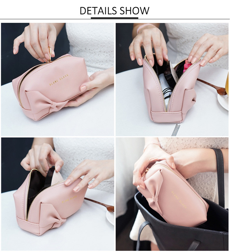Waterproof PU Leather Cosmetic Bag Blanks Toiletry Bag For Travel