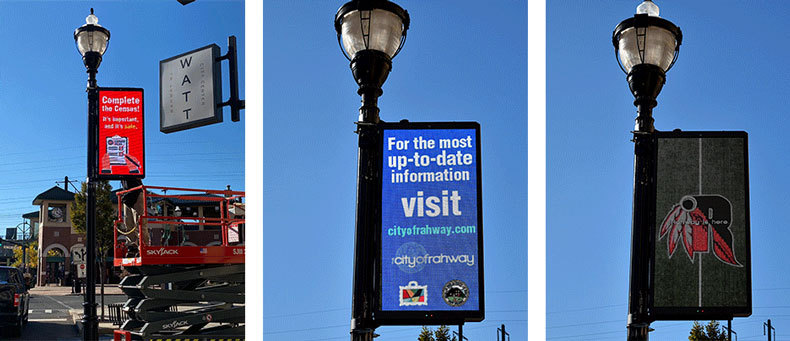 640*1280mm Double sided LED display Outdoor Street Pole Led Screen