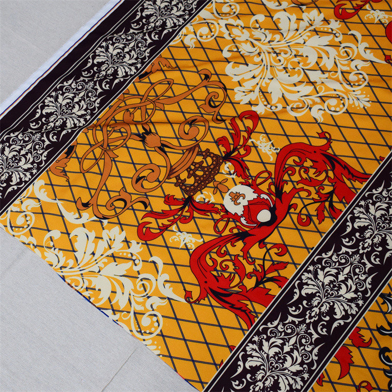 Royal Blue 100% Polyester Digital Print Fabric For Skirt