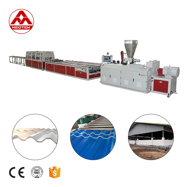 132 1 Screw L/D Ratio Power kW 268 PVC Hollow Sheet Extrusion Line for Transportation