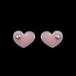 925 Children Silver Jewellery Cute Cat Ear Studs With Black Epoxy