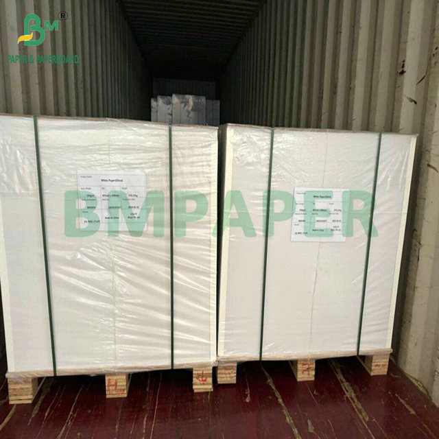 2.5mm 3mm Double Sided Coated Rigid White Paperboard For Shelf Display 1.2 x 2.1meters