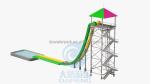 Adult Kamikaze Water Slide 12M Anti UV Fiberglass Water Theme Park Rides