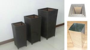 Wholesale All Weather Waterproof Wicker Flower Pot For Hotel / Cafe Balcony from china suppliers
