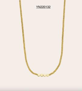 Wholesale CE K Gold Stainless Steel Fashion Necklaces Luxury LOVE 3d Ball Chain Necklace from china suppliers