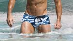 Size S Camouflage 0.11kg Polyester Mens Beach Trunks