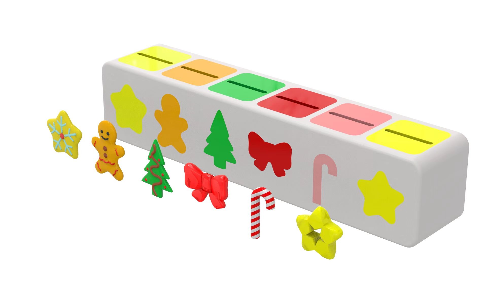 Silicone Rubber Christmas Tree Stacking Toy, Infant Kids Gift Color Recognition Educational Puzzle Toy