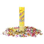 Gold Metallic Foil Streamer Party Confetti Cannon 20cm Disposable