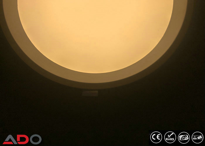 Recessed Anti - Glare LED Round Panel Light 22 Watt SMD2835 3000K 80Ra