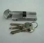 70mm Euro Profile Single Brass Cylinder with 3 brass normal keys