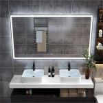 Touch Switch Fashion Round Led Light Wall Full Length Shower Fogless Bedroom