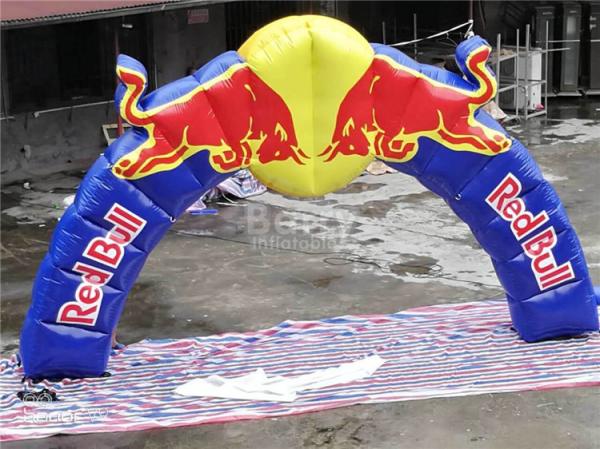 Unique Print Commerical Advertising Red Bull Inflatable Arches For Opening