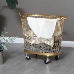 Nordic Rustproof H42.5CM Steel Laundry Basket