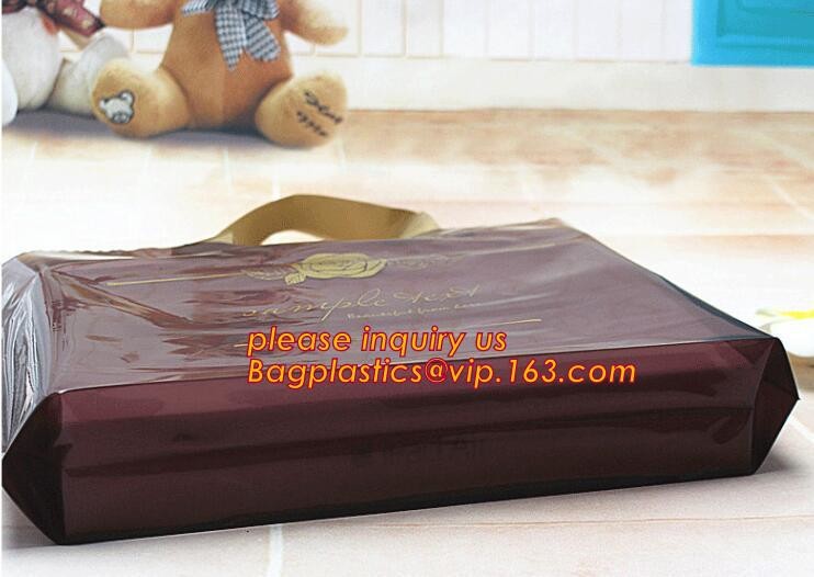Wholesale Die Cut Handle Eco-Friendly Custom Design Shopping Gravure Printing Groceries Plastic Bags With Logo bagease