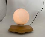 hexagon magnetic levitation wooden base floating moon light night light lamp