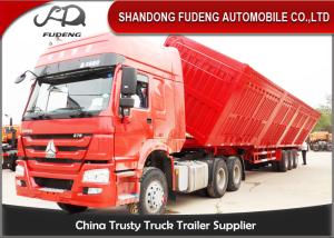 Wholesale 45 Ton 4 Axle Side Tipping Dump Semi Trailer 11000*2500*3300mm from china suppliers