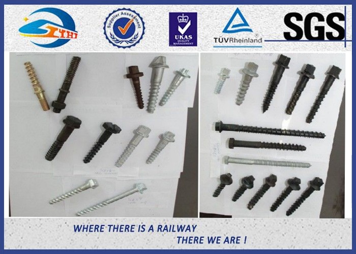 Head Forming DIN Standard Railway Sleeper Screws With Plain Oiled