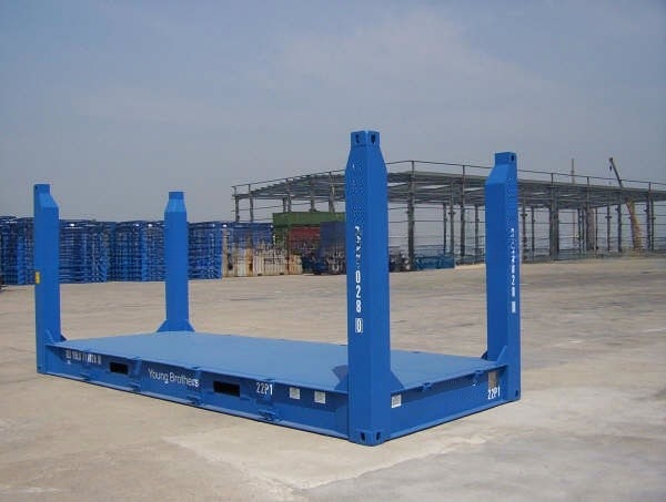 20ft 20 ft 20 Flat Rack Flatrack Container Ocean Shipping Containers Tare Weight 2750KGS Floor 28mm Plywood Floor