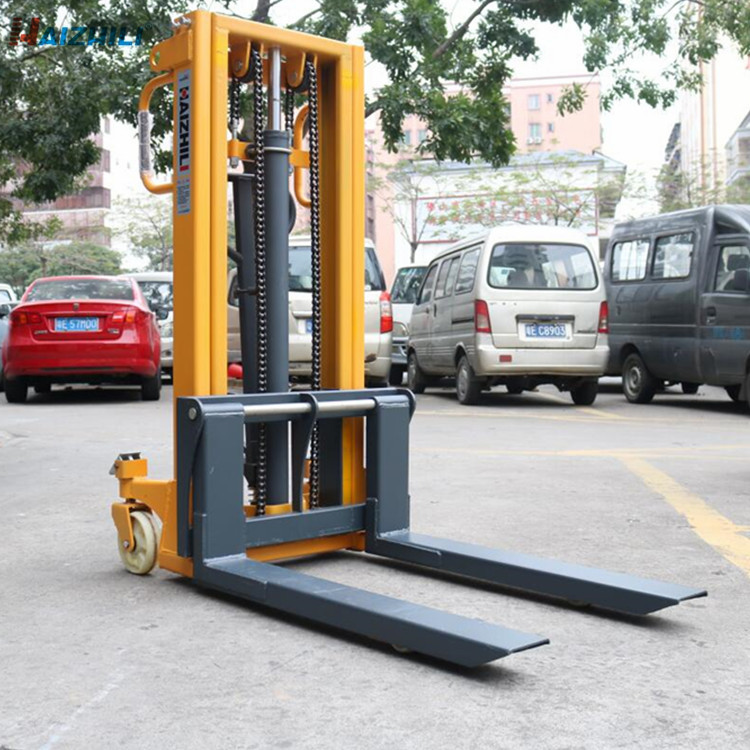 Double Mast Manual Forklift Stacker 1000kg 2500mm 33 Mm / Time Lifting Speed