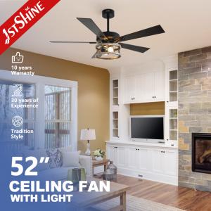 Wholesale 1stshine 52&quot; MDF Industrial Style Ceiling Fan with Remote Control and LED Light 2- from china suppliers