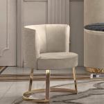 Matted 0.8m Luxury Modern Dining Chairs Modern Esstischstuhl Taupe