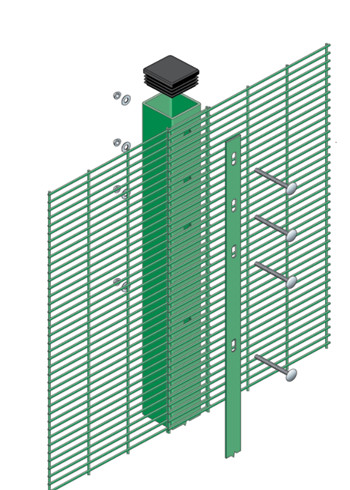 Anti Climb 358 High Security Fence Wire Wall Fencing For Villa / Community