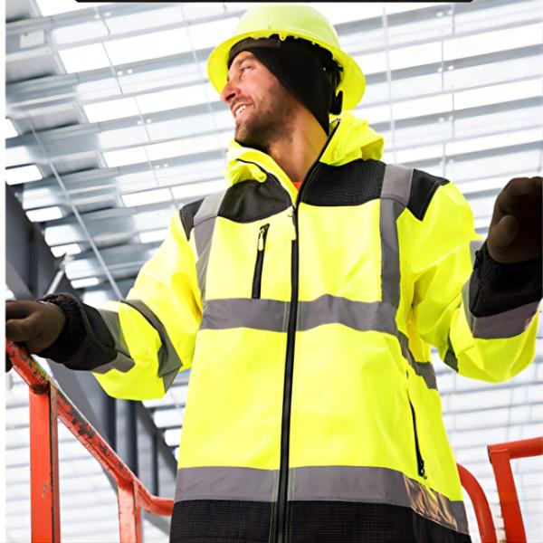 Waterproof Thermal Safety Reflective Jacket Detachable Warm High Visibility