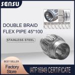 45X100mm Double Braids Exhaust Flexible Pipe Stainless