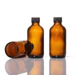 15ml 30ml Airless Boston Glass Lotion Bottles With Black Polycone Cap