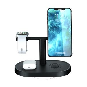 Wholesale Magnetic 3 in 1 Wireless Charger Station For smart Phone iwatch Earbuds from china suppliers