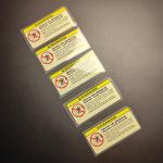 Printable Glowing Warning Signal Stickers Heat Transfer Clothing Glow In The