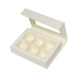 6 Cavities Beige Magnetic Chocolate Gift Packaging Boxes Food Grade