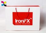Red Rope Handle White Kraft Paper Bag Packaging Custom Size And Logo