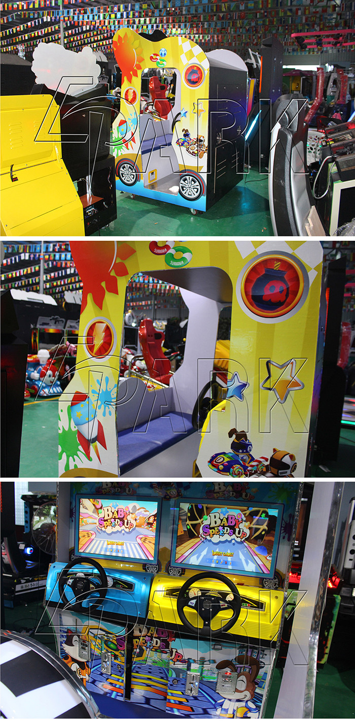 Kids 2 Players Ticket Redemption Racing Car Video Simulator