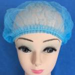 Shower Disposable Cap Double Ribbon Pleated Anti Dust Non Woven General Size