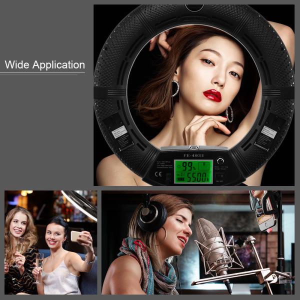 live ring lamp 18 inches makeup led circle ring light with tripod stand remote