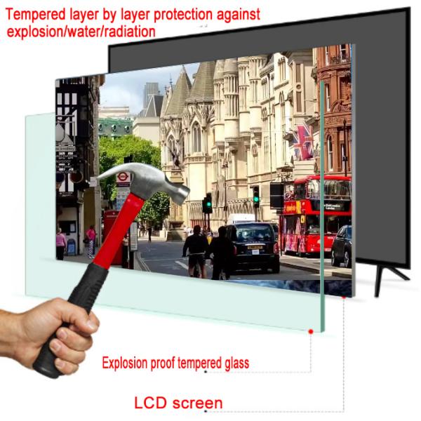 55-110 Inch Television With Tempered Glass Eye Protection