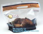 Stand up food airtight roasting chicken packaging bag, hot chicken hot food