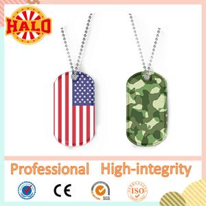 Wholesale High quality anodized aluminum country flag metal tag dog from china suppliers